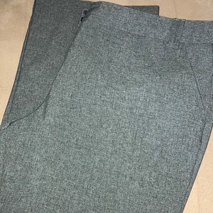 Gray flare bottom dress slacks